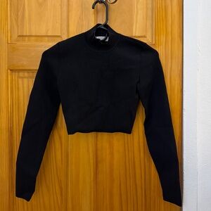 Aritzia Bavarian Cropped Black Turtle Neck